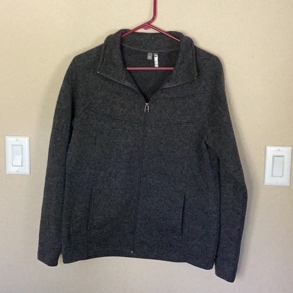 Silver Jeans Gray Zip Up Sweater Classic Style
